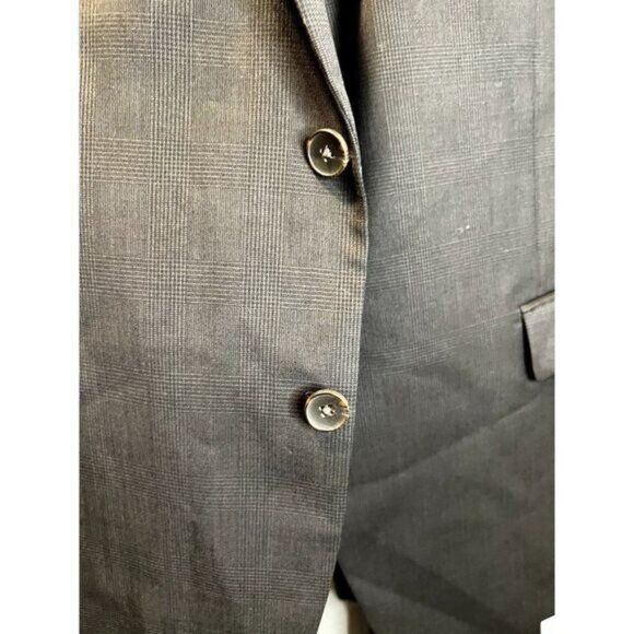 Perry Ellis Portfolio‎ Men's Tonal Plaid 2 PC Wool Suit Jacket Pants - Picture 6 of 15